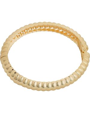 Panacea Grooved Hinge Bangle Bracelet - Metallic