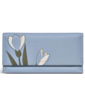 Radley Oak Street Snowdrops Large Wallet - Blue
