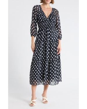 Socialite Tiered Midi Dress - Black