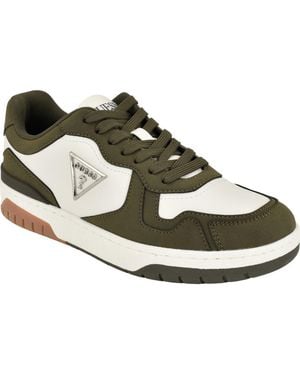 Guess Nomen Faux Leather Sneaker - Metallic