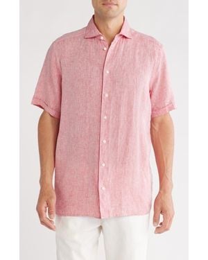 Eton Contemporary Fit Linen Dress Shirt - Pink