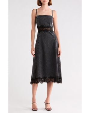 Rag & Bone Bella Lace Denim Slipdress - Black