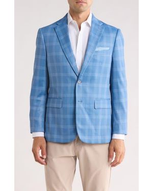 Duchamp Plaid Sport Coat - Blue