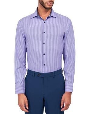 W.r.k. Zig Zag Print Stretch Performance Dress Shirt - Blue