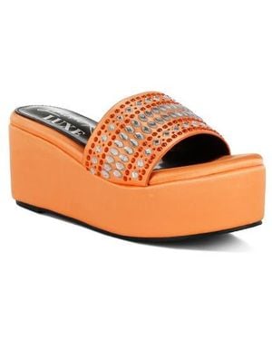 LONDON RAG Batanga Platform Wedge Sandal - Orange