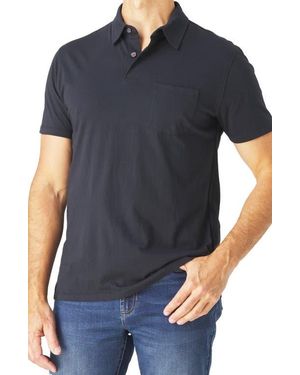 Slate & Stone Cotton Pocket Polo - Black