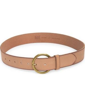 Frye Flat Leather Belt - Brown