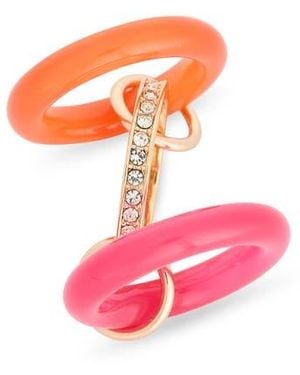 Nordstrom Rack Cubic Zirconia Resin Interlock Ring - Pink