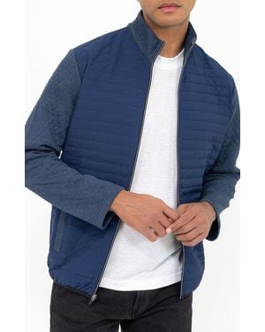 PINOPORTE Mix Quilt Zip Jacket - Blue