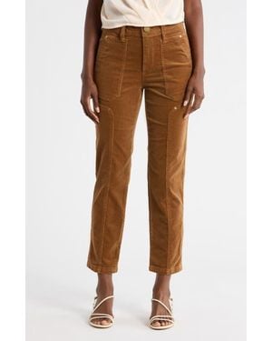 Democracy 'Ab'Solution Skyrise Straight Leg Corduroy Pants - Brown