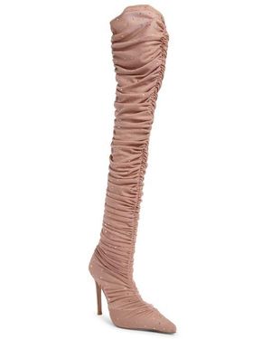Steve Madden Rashida Sheer Mesh Over The Knee Boot - Multicolor
