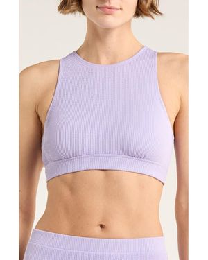 Nike Elevated Essential High Neck Bikini Top - Purple