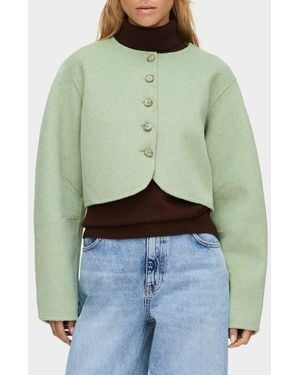 ALIGNE Angelina Wool Blend Crop Jacket - Green