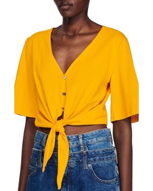 Sandro Martinez Crop Top - Yellow