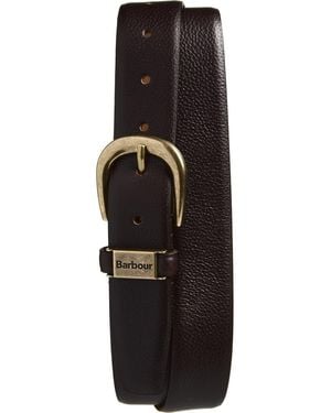 Barbour Clyde Leather Belt - Black