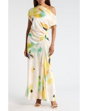 A.L.C. Penny Ruched One-Shoulder Maxi Dress - Yellow