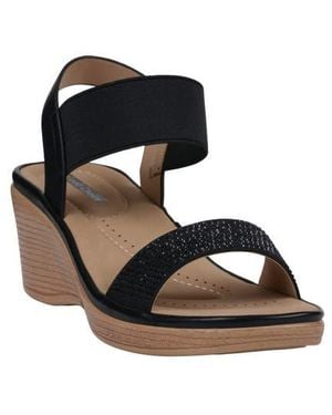 Gc Shoes Nia Wedge Sandal - Black