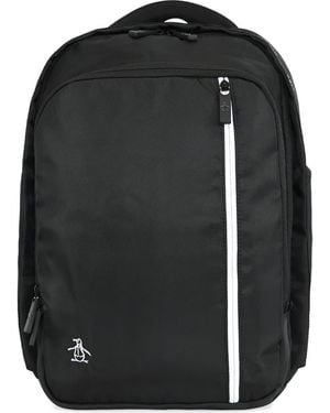 Original Penguin Zip Nylon Backpack - Black