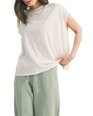 Wishlist Open Back Cutout Knit Top - White