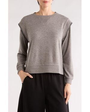 Democracy Whipstitched Sweatshirt - Gray