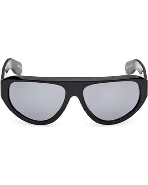 adidas 57Mm Mirrored Pilot Sunglasses - Gray