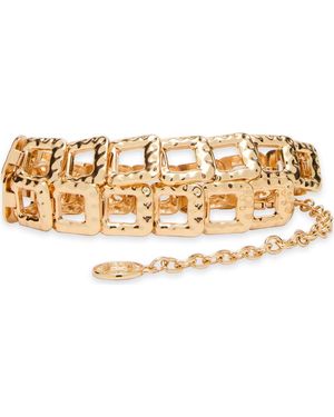Steve Madden Square Ring Chain Belt - Metallic