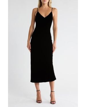 L'Agence Seridie Mid Length Slip Dress - Black