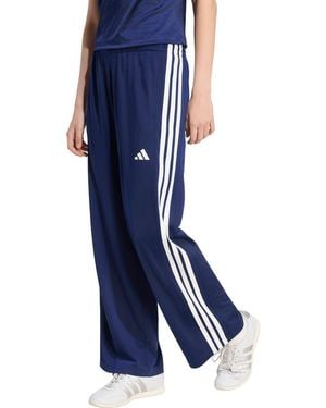 adidas High Rise Wide Leg Track Pants - Blue