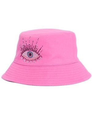 Kurt Geiger Evil Eye Embellished Bucket Hat - Pink