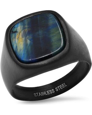 HMY Jewelry Stainless Steel Ring - Blue