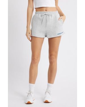 Princess Polly Cotton Blend Drawstring Sweat Shorts - Blue