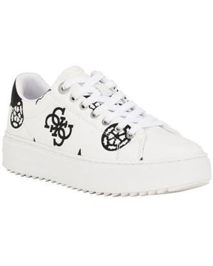 Guess Denesa Tread Bottom Logo Fashion Sneakers - White