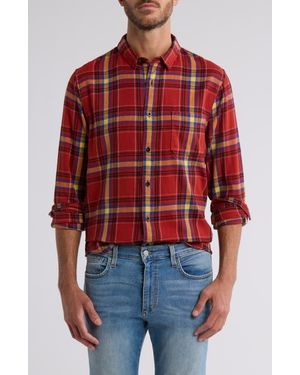 Abound Quinn Plaid Flannel Button-Up Shirt - Red