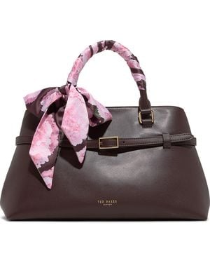 Ted Baker Cameron Scarf Wrapped Handheld Bag - Purple