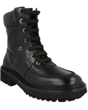 NEW SALVATORE FERRAGAMO men\'s paul lace-up biker boots in black Ferragamo Paul lace-up Biker Boots | Black | FARFETCH JO main image 2