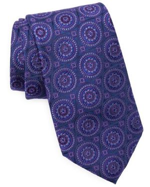 Ted Baker Grand Medallion Silk Blend Tie - Blue