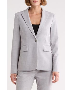 Theory Gabrielle One-Button Blazer - Gray