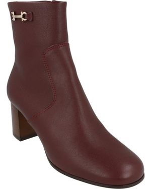 Ferragamo Oreste Leather Bootie - Purple