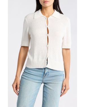 Vigoss Slub Collared Sweater - Natural