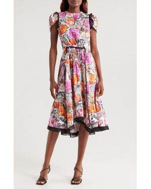 3.1 Phillip Lim Floral Collage Dress - Red