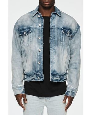Purple Brand Padded Denim Jacket - Blue