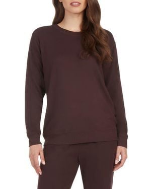 Matty M Crewneck Sweatshirt & Pants Set - Red