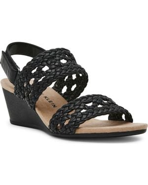 Anne Klein Baxxter Wedge Sandal - Black