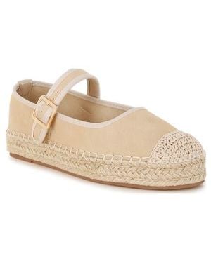 Rag & Co Bolean Espadrille Mary Jane Flat - Natural
