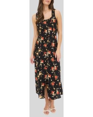 Blu Pepper Floral Maxi Sundress - Multicolor
