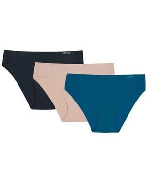 DKNY 3-Pack Laser Cut Bikini - Blue