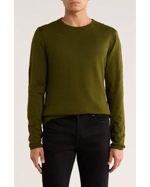John Varvatos Eli Slub Cotton Sweater - Green