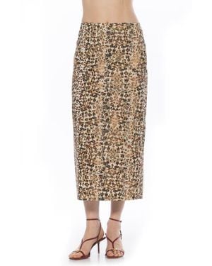 Alexia Admor Ginni Stretch Cotton Midi Skirt - Natural