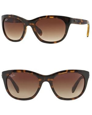 Ray-Ban Highstreet 56Mm Cat Eye Sunglasses - Brown