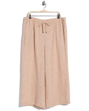 Max Studio Crop Drawstring Pants - Natural